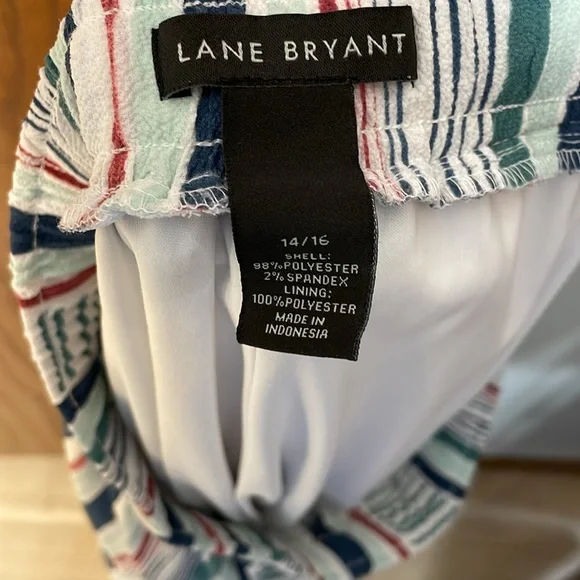 LANE BRYANT UEC Size 14/16 Striped Tiered Maxi Skirt Pull on style elastic waist - Picture 9 of 9